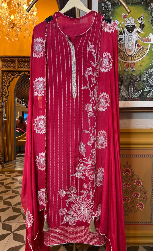 Raameen Chinon Suit (Pink)
