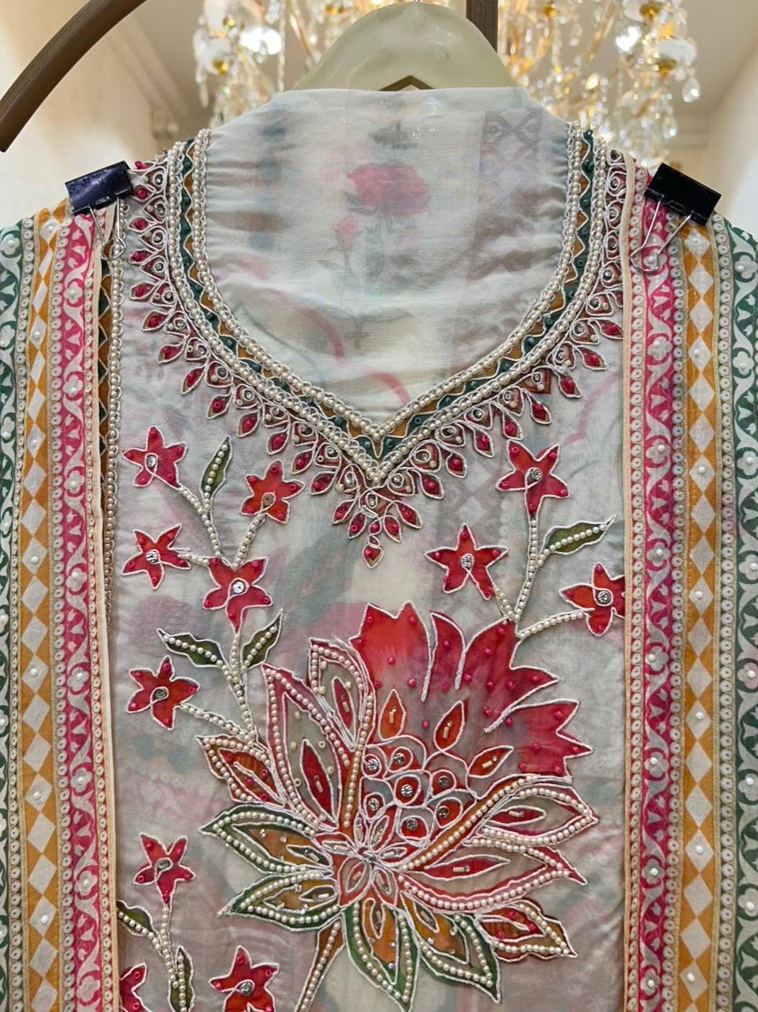 Rivaaya Handcrafted Organza Suit