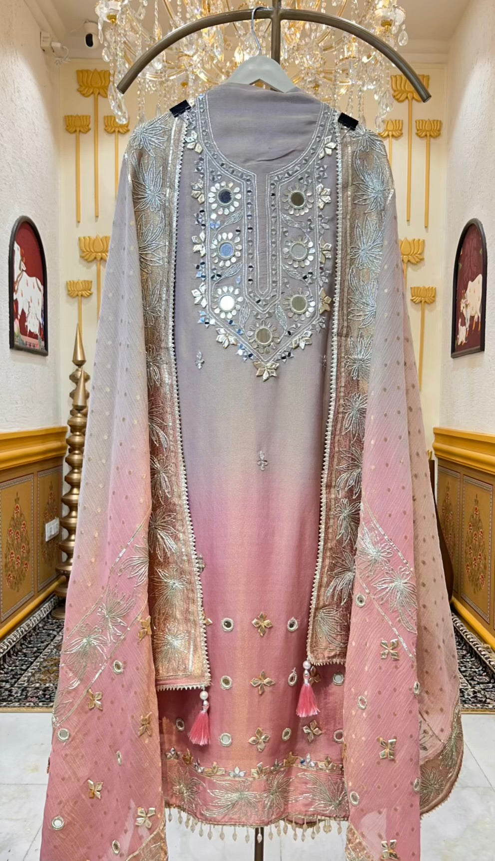 Kridha Sheesha Gota Organza Suit