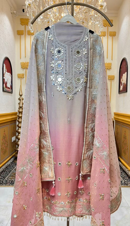 Kridha Sheesha Gota Organza Suit