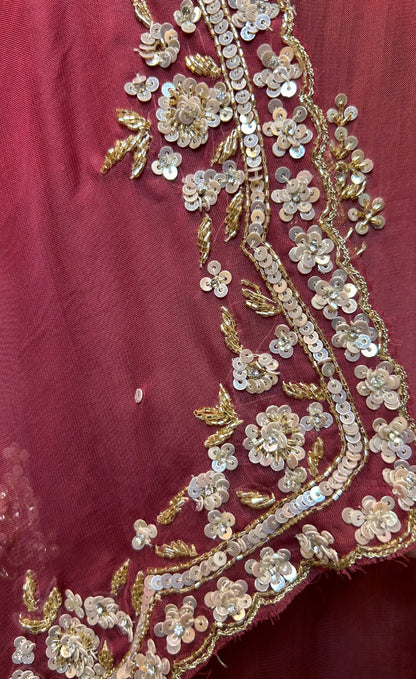 Afsaneh Organza Suit (Magenta)