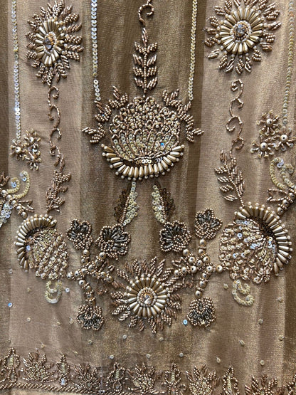 Chaandbaliyaa Organza Suit (Beige)