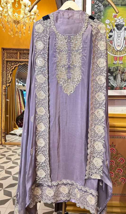 Eshanya Organza Suit (Lavender)