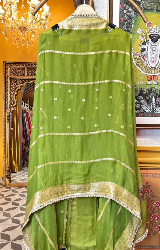 Amaira Banarasi Organza Suit (Green)