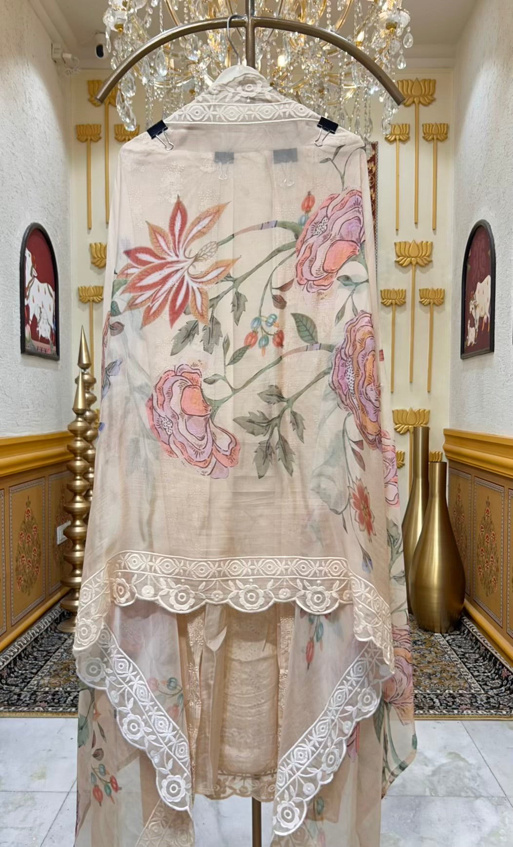 Aabira Lace Noor Suit (Ivory)