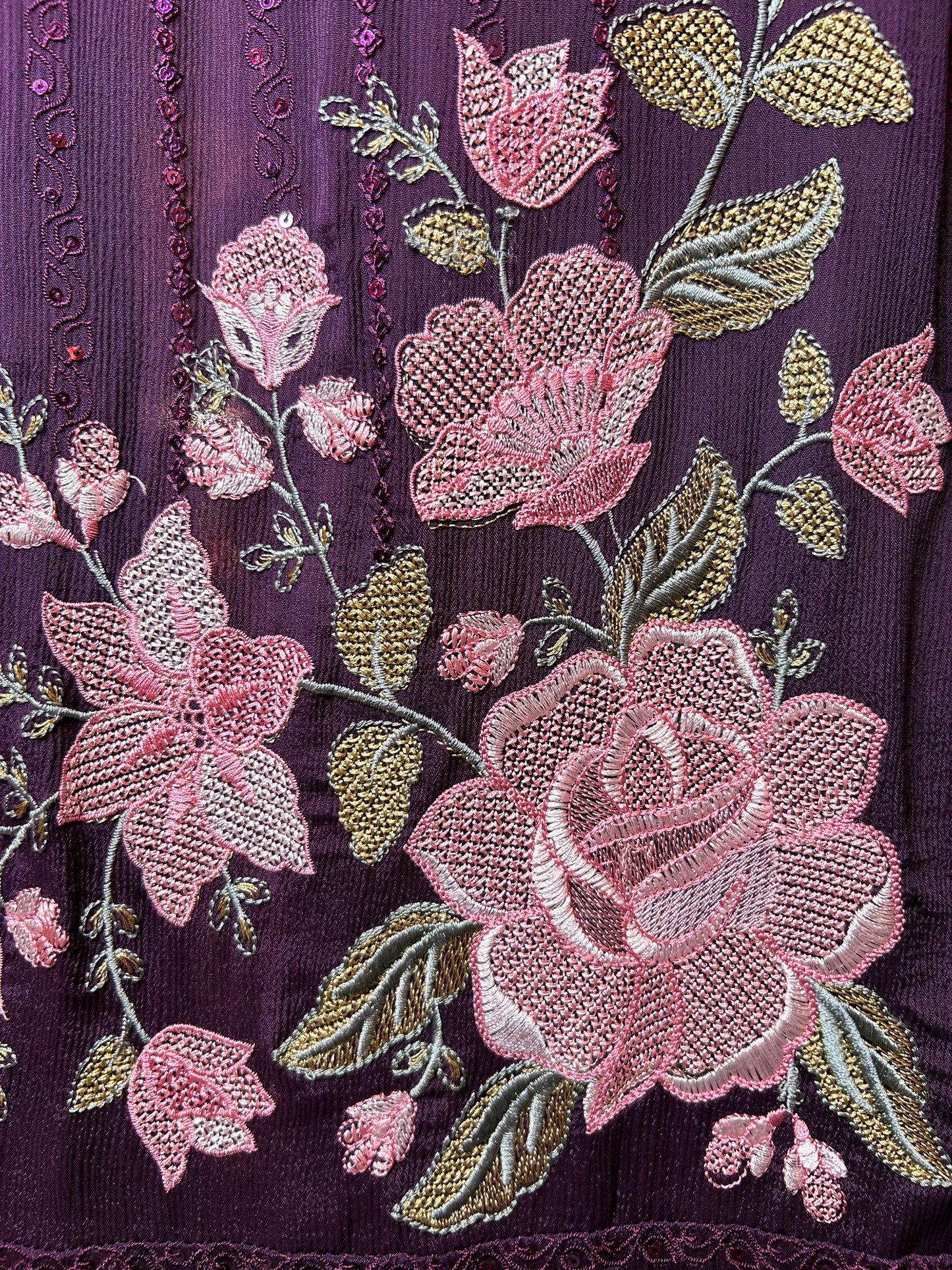Suhani Chinon Suit (Purple)