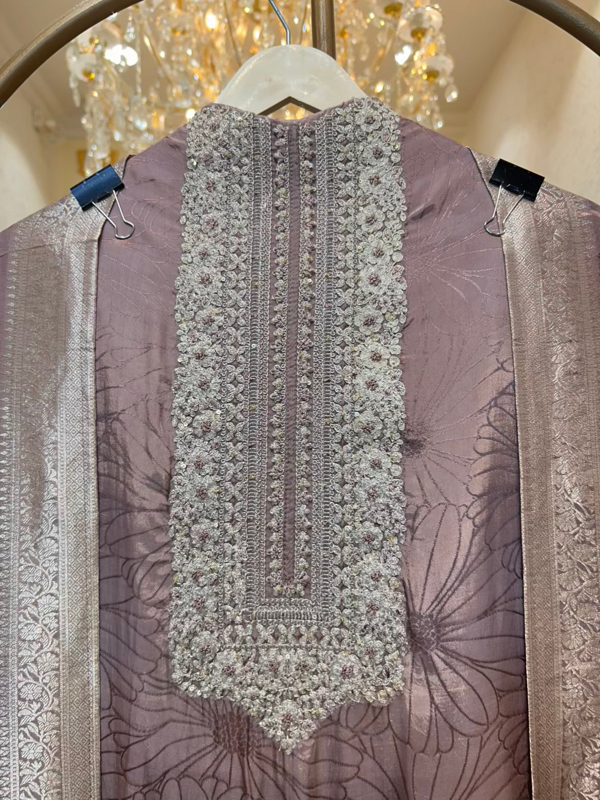 Zehra Dori Silk Suit (Mouse)