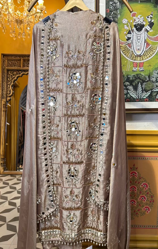 Zayhera Organza Suit (Beige)