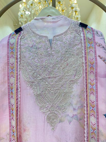 Aabroo Bloom Printed Suit