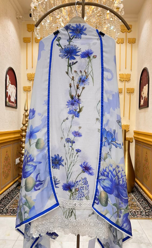 Iraaya Cotton Veil Suit (White)