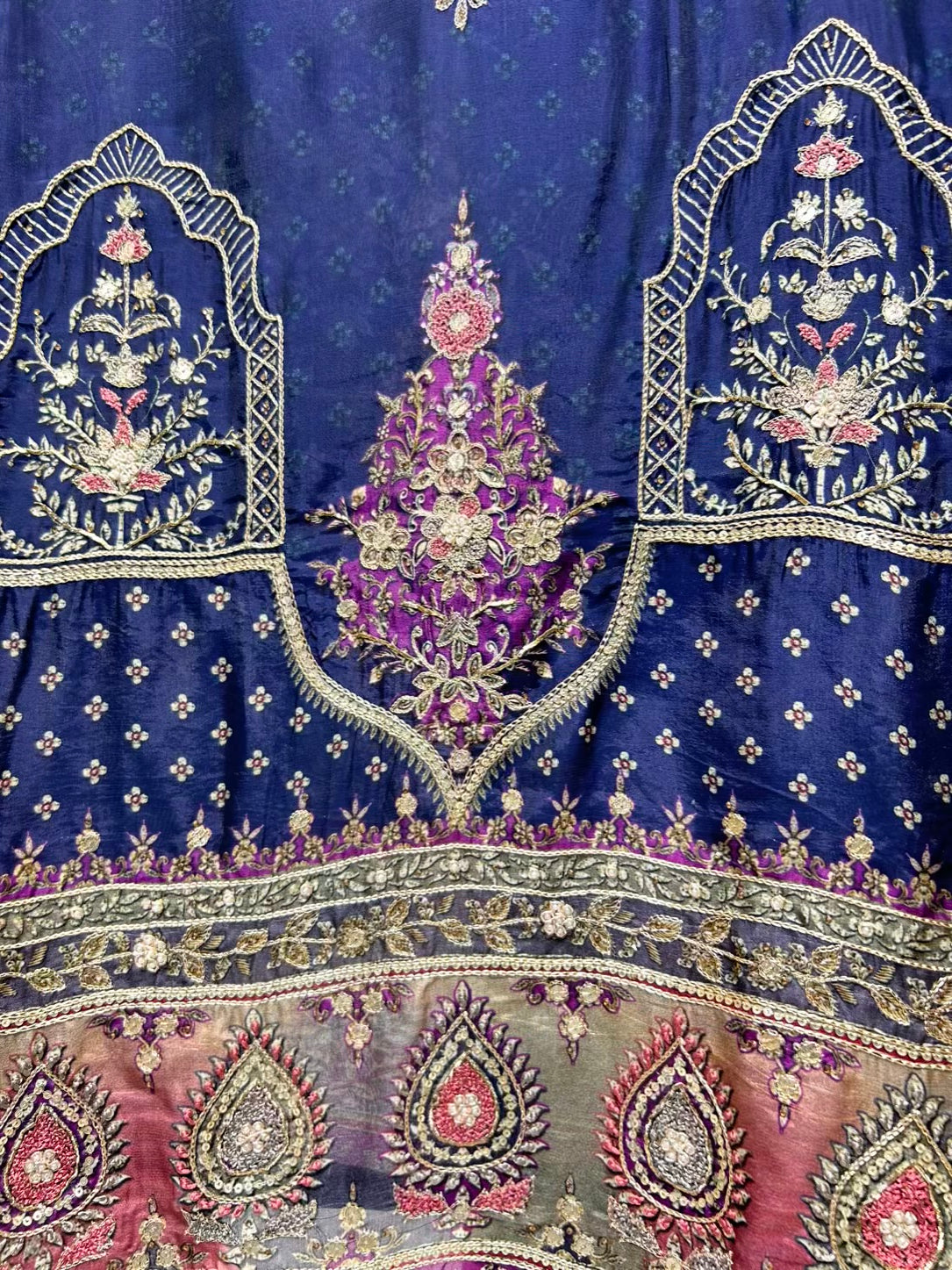 Ishra Zari Grace Suit (Purple)