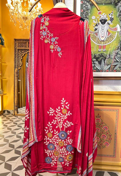 Mehzaan Pashmina Suit (Maroon)
