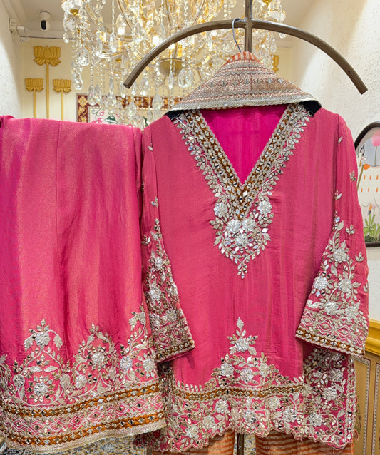 Noorvika Mirror Organza Gharara Set