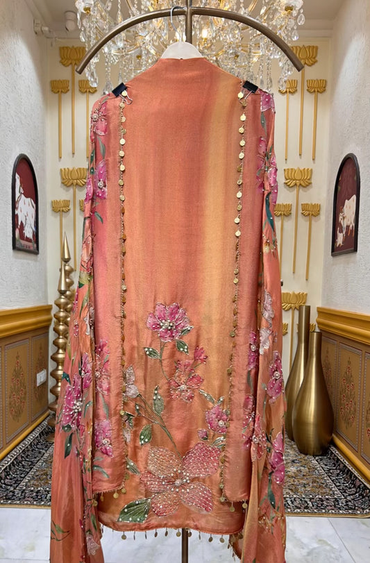 Rangmira Shimmer Suit (Peach)