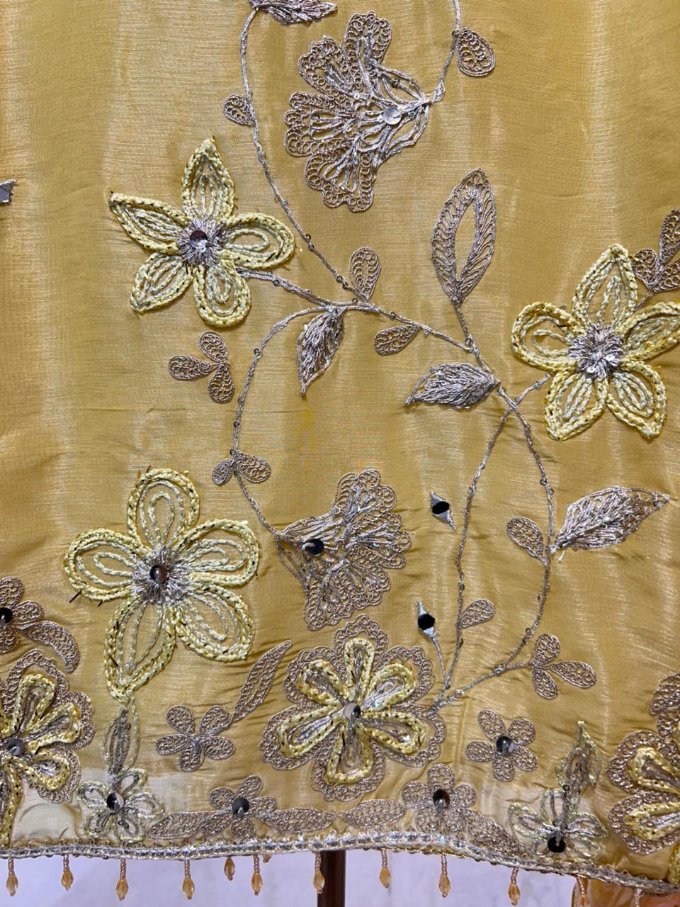 Gulbandhni Dori Suit (Yellow)