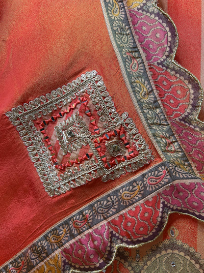 Chamak Shimmer Organza Suit