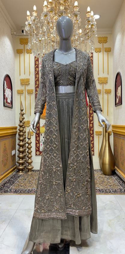 Zarafshaan Jacket Lehenga
