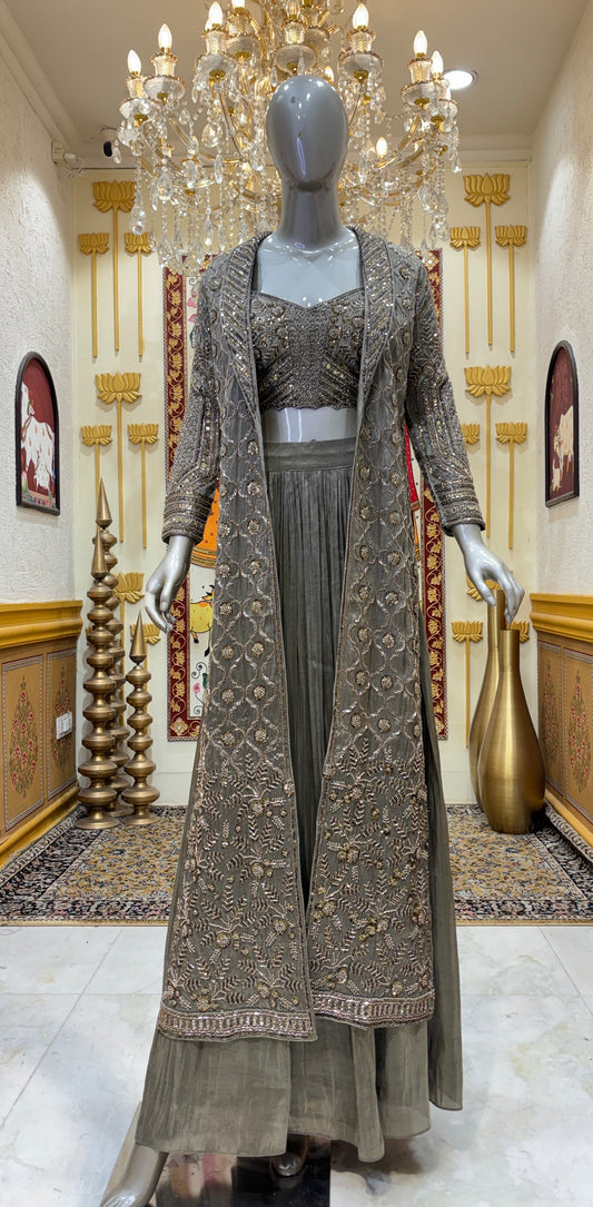 Zarafshaan Jacket Lehenga