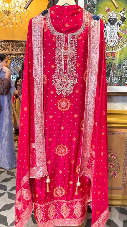 Bandhej-e-Noor (Magenta)