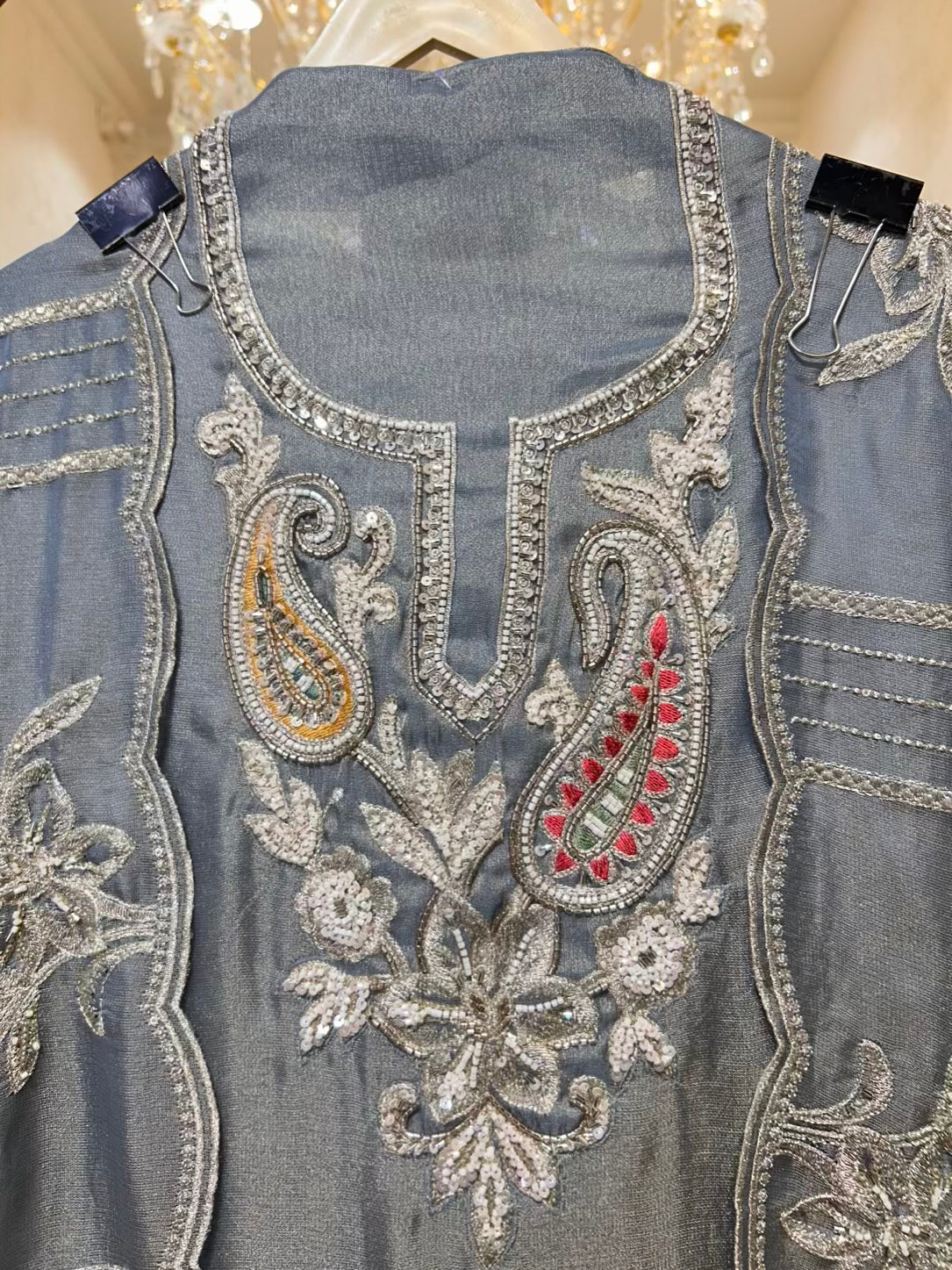 Zehraani Cutdana Élan Suit (Blue)