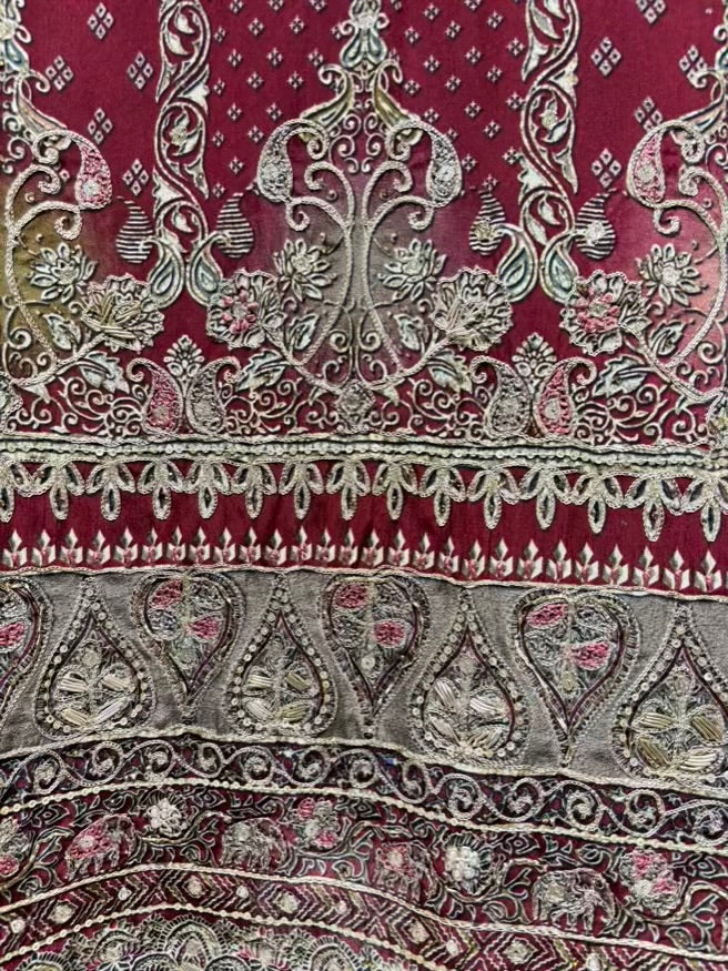 Meira Printed Zari Suit