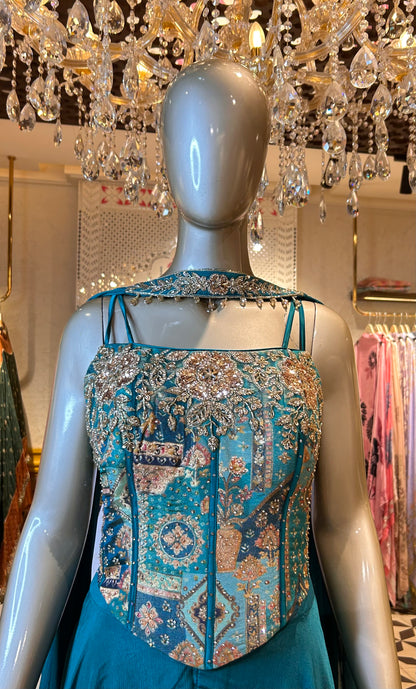 Rangmahal Crop Top Set