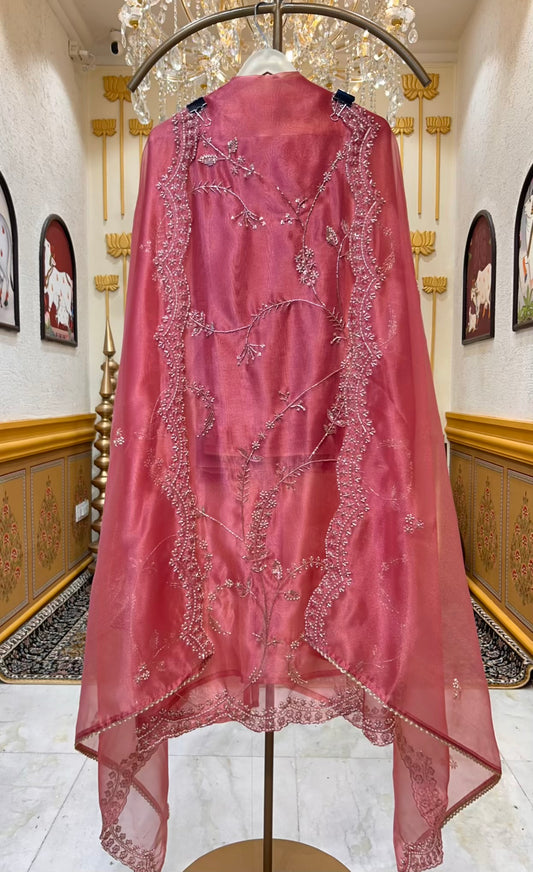 Elina Crush Karigari Suit (Pink)