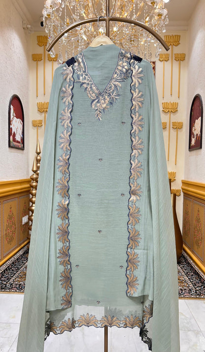 Arezya Mul Leathercraft Suit (Pista Green)