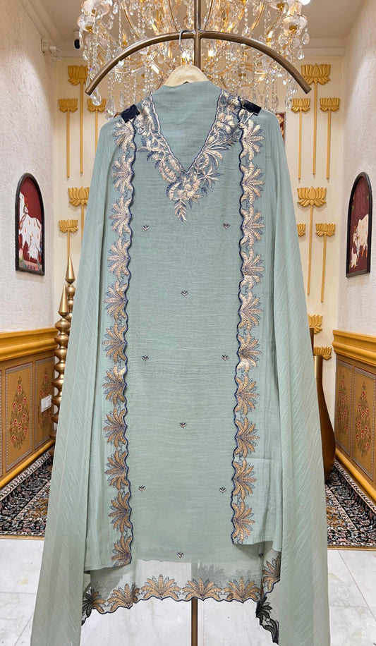 Arezya Mul Leathercraft Suit (Pista Green)
