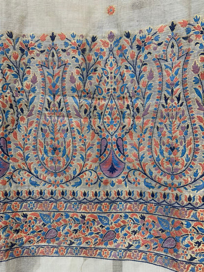 Ishmira Jamdhani Noor Suit (Beige & Blue)