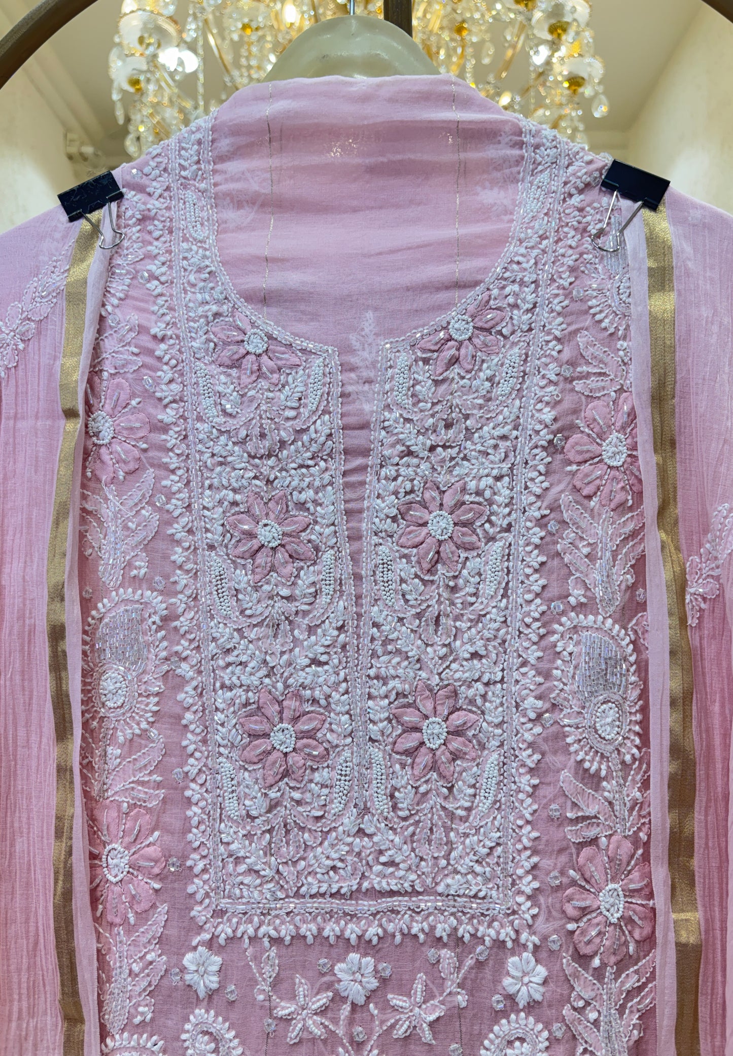 Zehvika Handcrafted Chanderi Suit