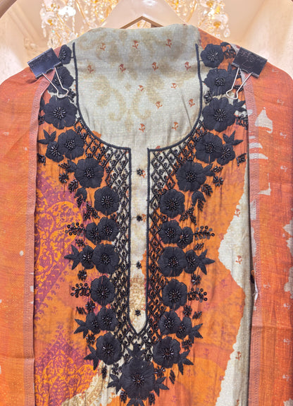 Gulnaaz Printed Muslin Suit