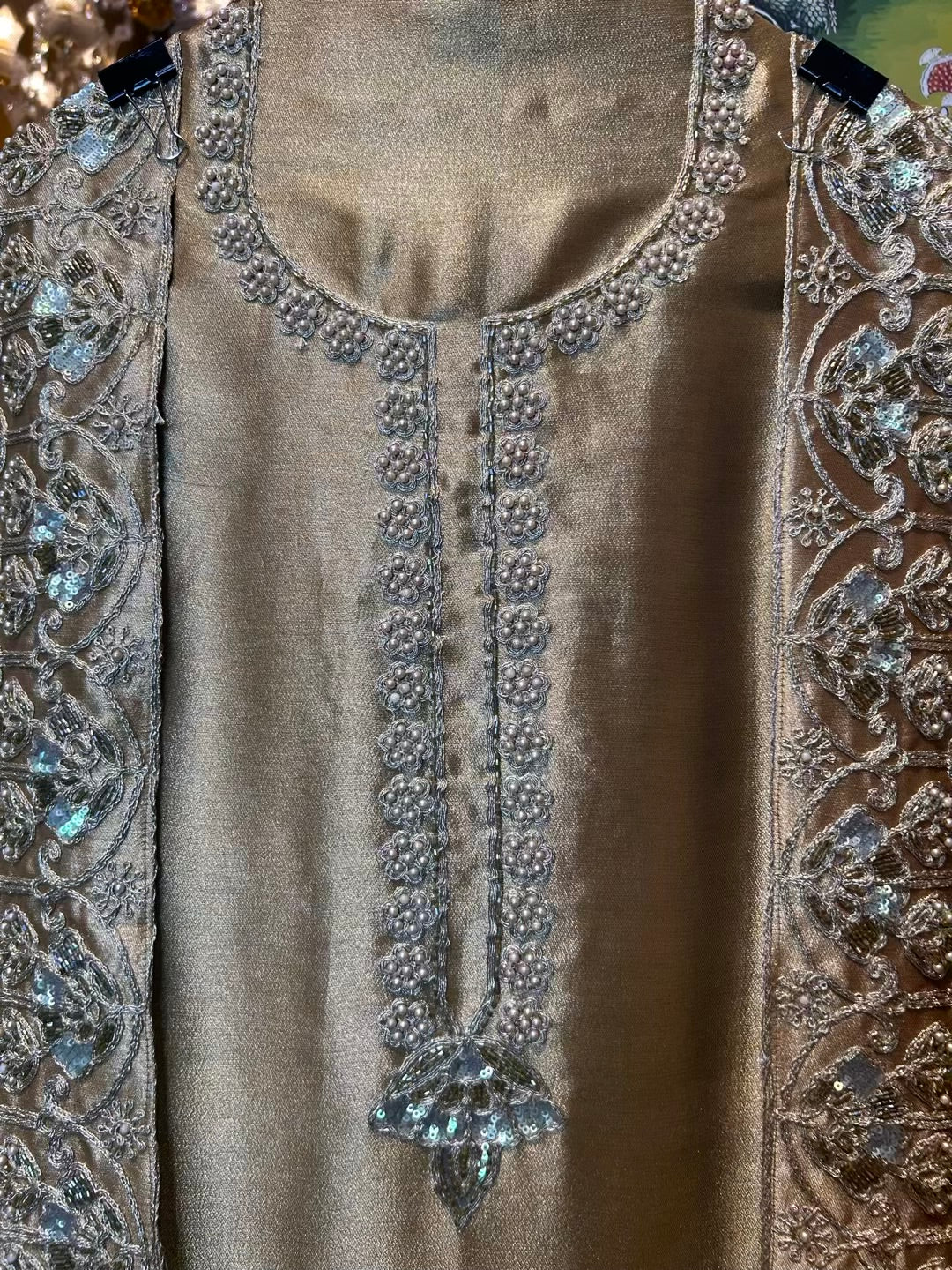 Sarvinoor Organza Suit (Mustard)