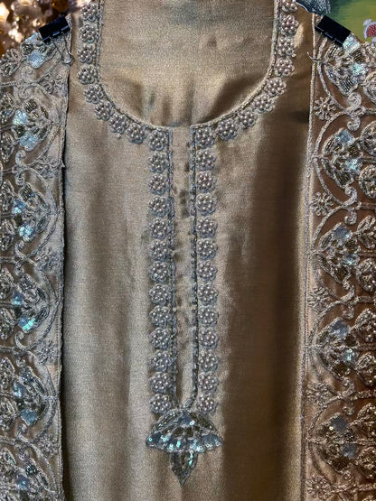 Sarvinoor Organza Suit (Mustard)