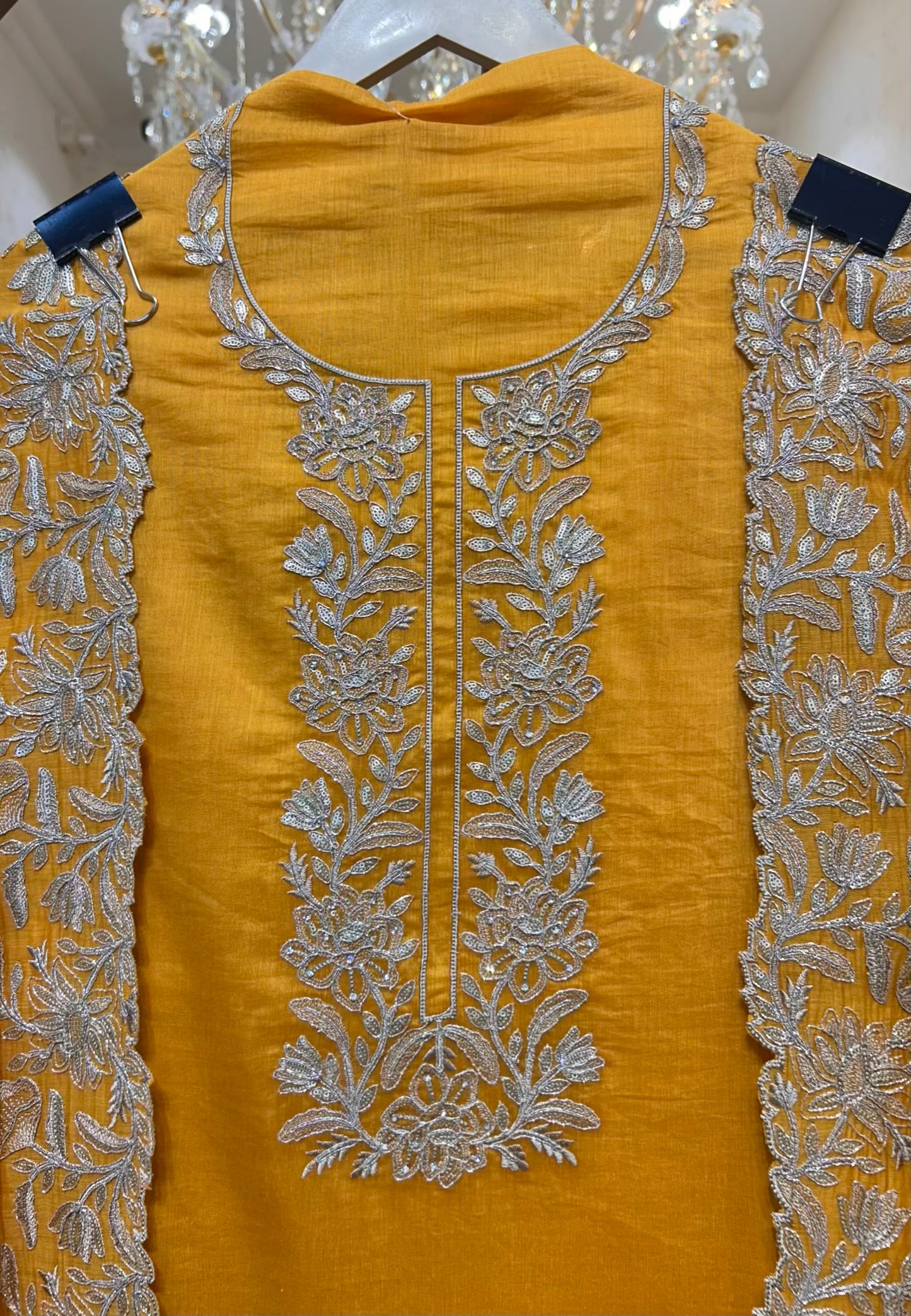 Rajvanya Chanderi Zari Suit (Mustard)