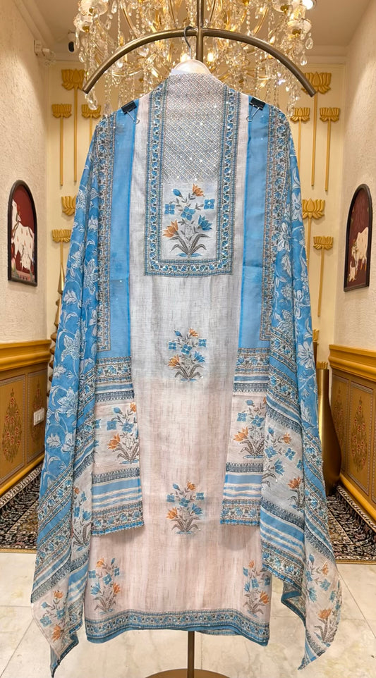 Eshira Linen Élan Suit (Blue)