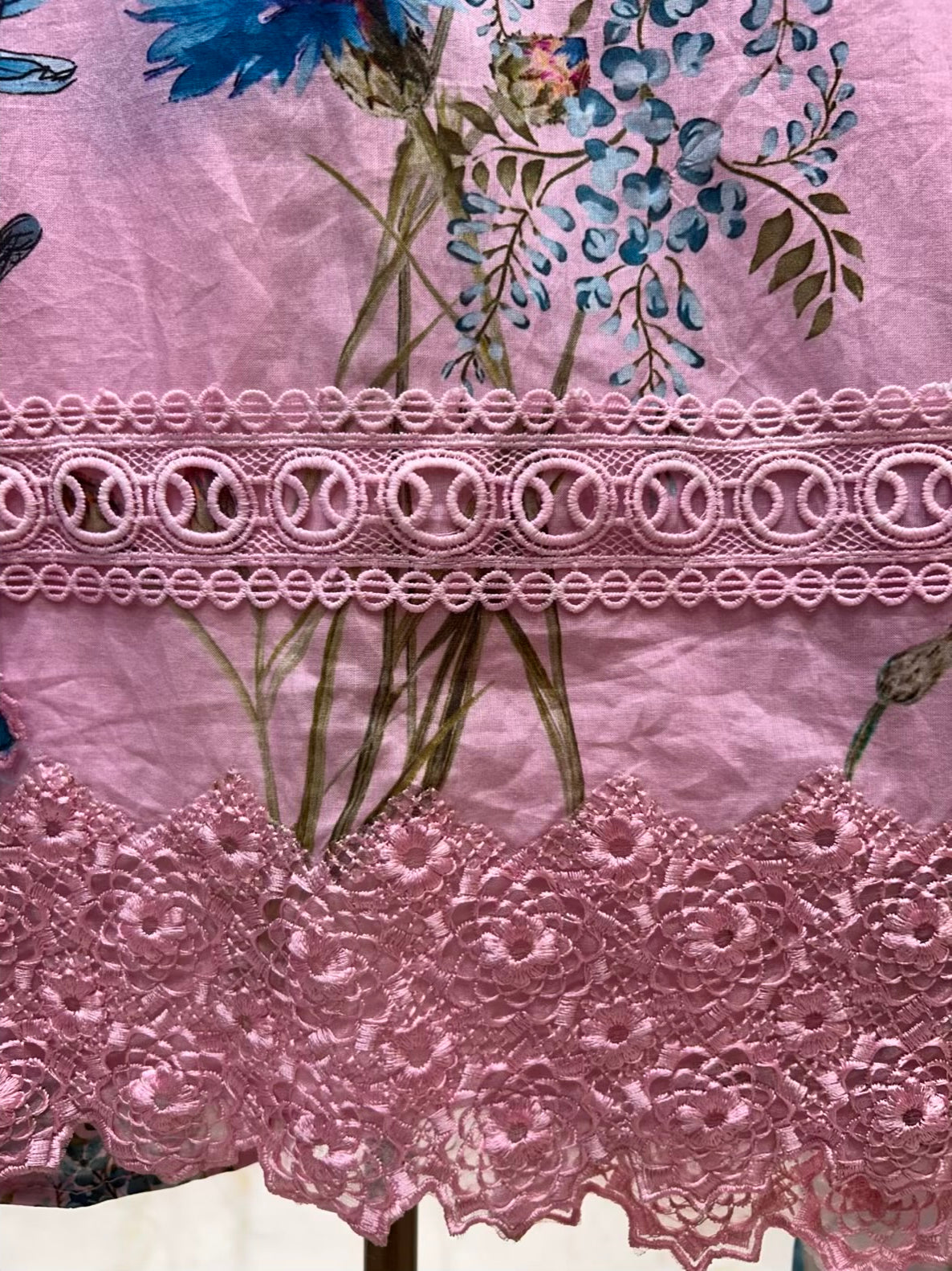 Iraaya Cotton Veil Suit (Pink)