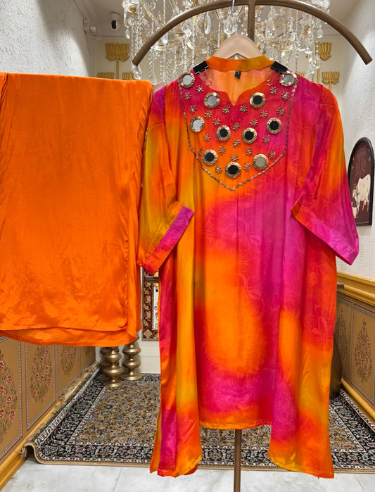 Zenvia Mirror Neckline Co-ord Set