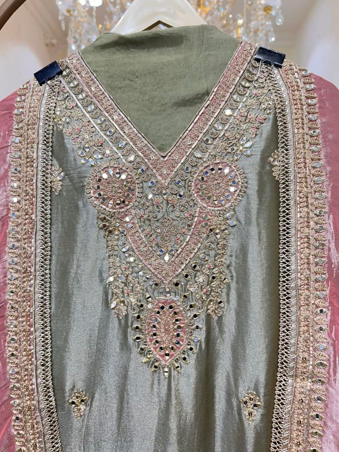 Nazra Mirror Loom Suit (Green)