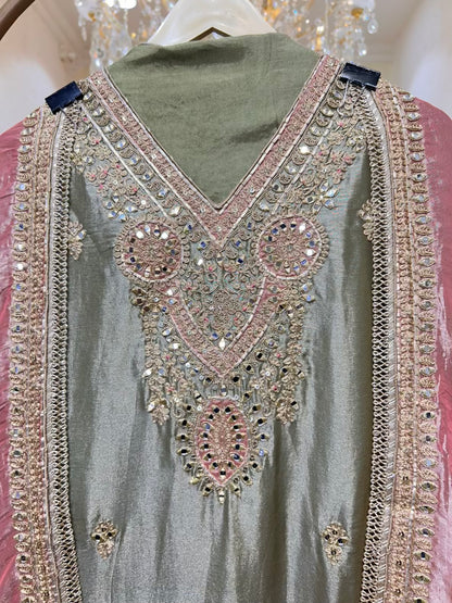 Nazra Mirror Loom Suit (Green)