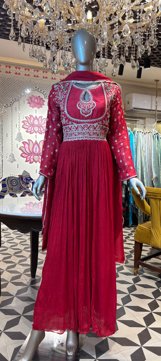 Jashn-e-Bahar Chinon Dress