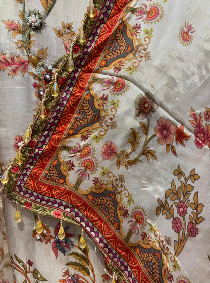 Zarmeen Silk Organza Suit