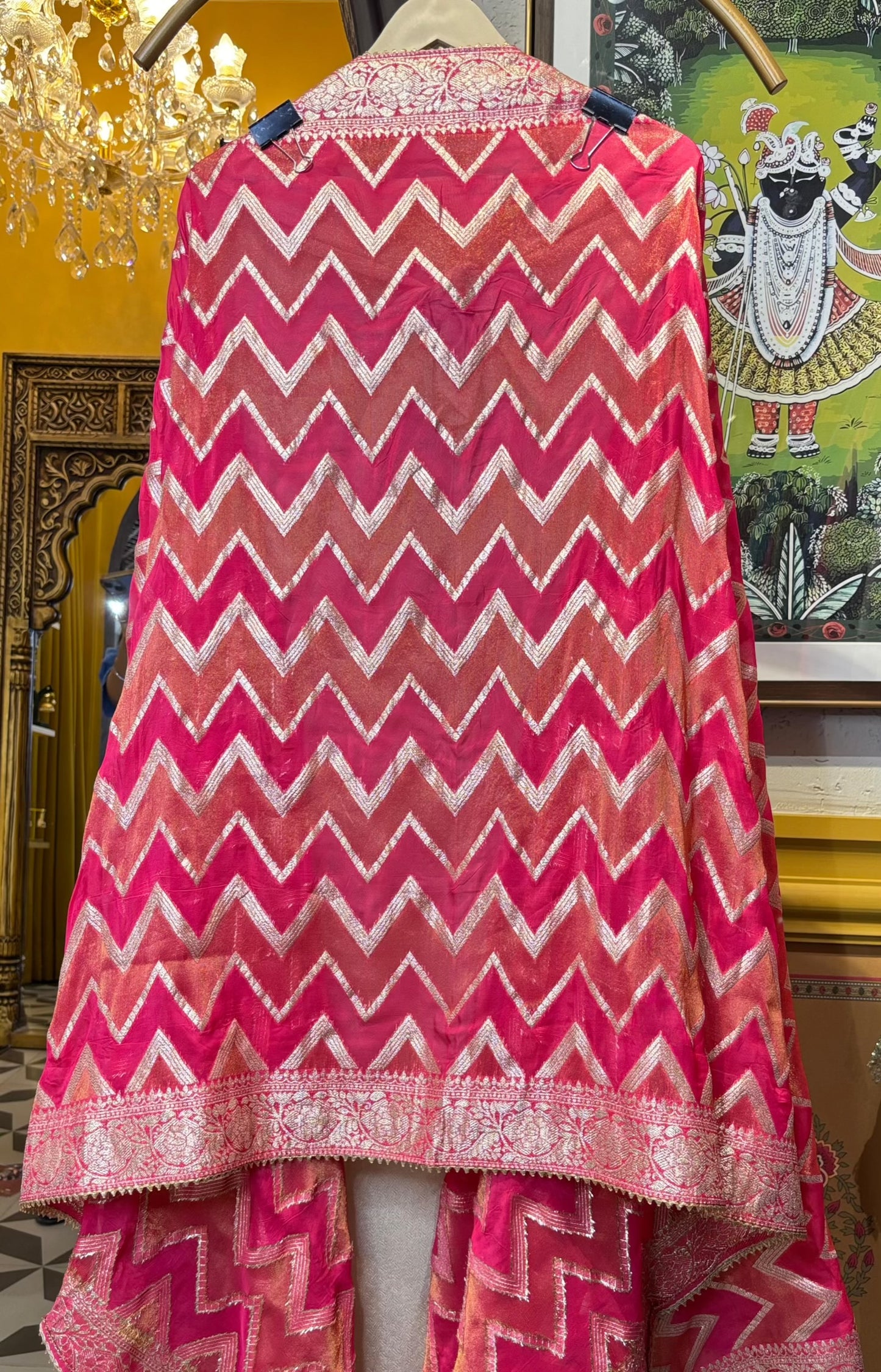 Firozaan Chanderi Suit (Magenta)