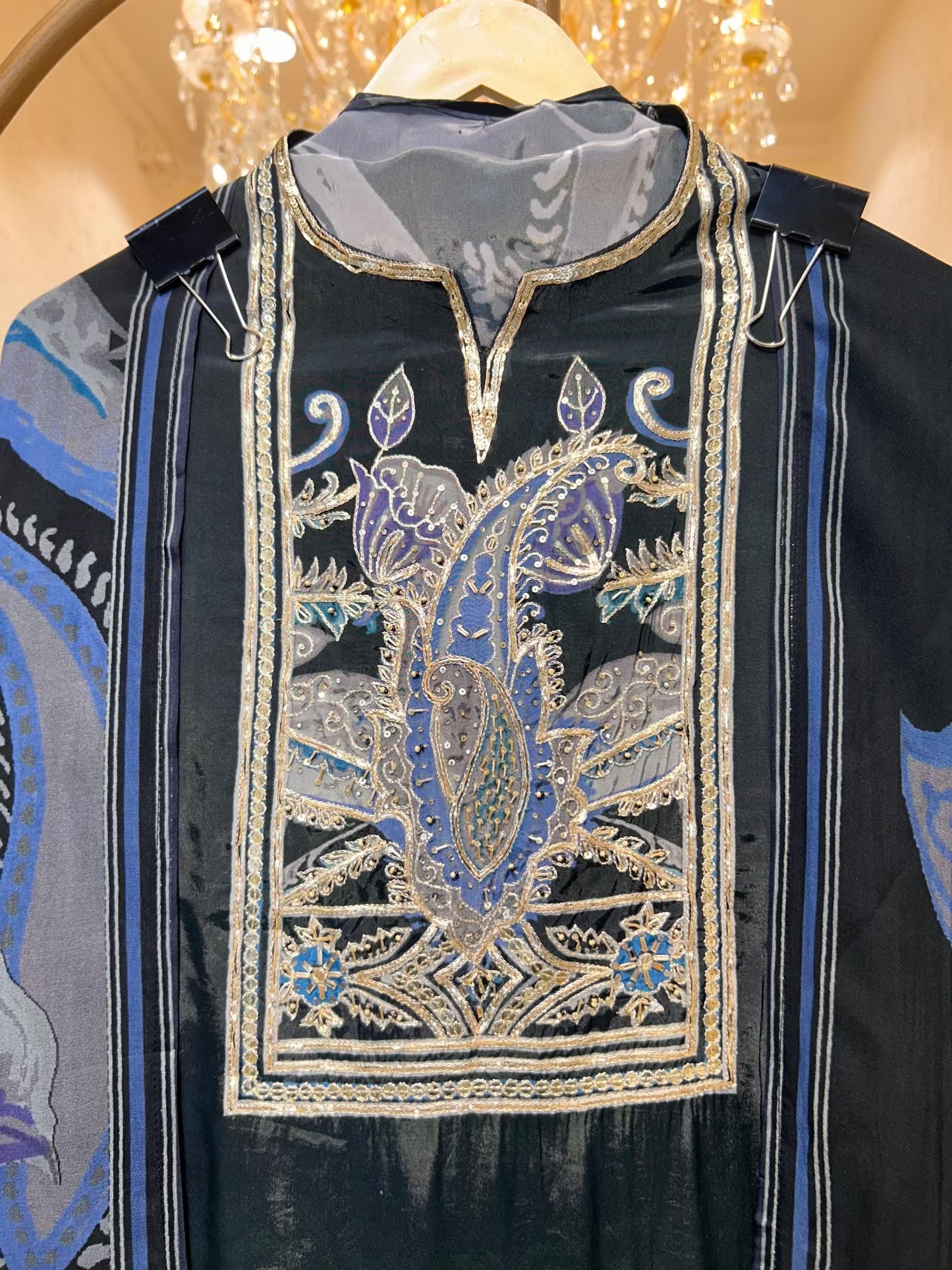 Zehraaya Zari Pearl Silk Suit
