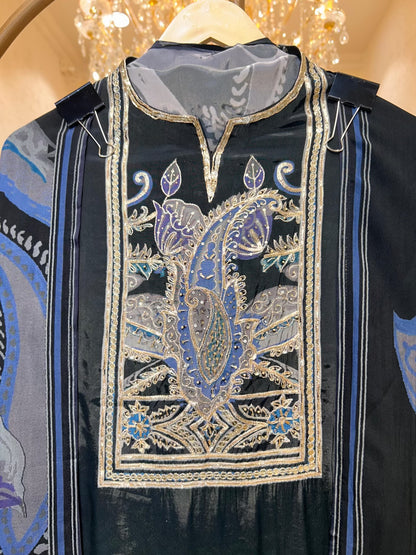 Zehraaya Zari Pearl Silk Suit