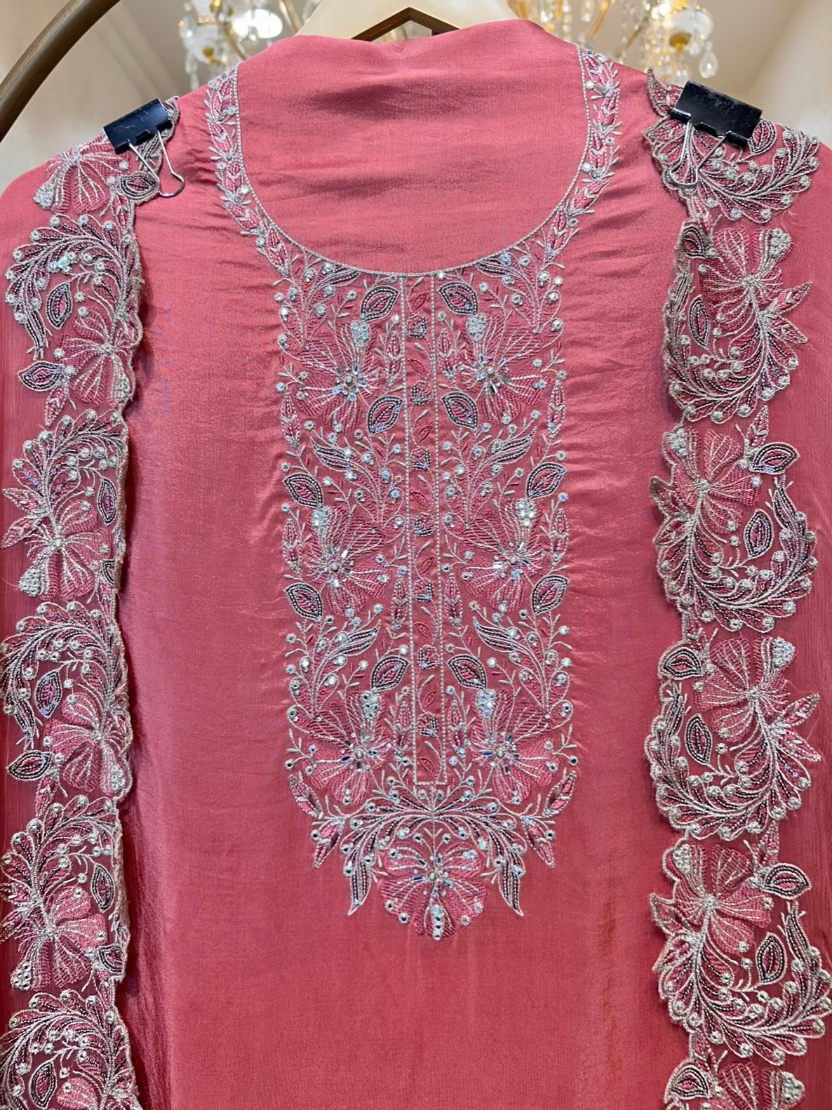 Sahira Silk Noor Suit (Pink)
