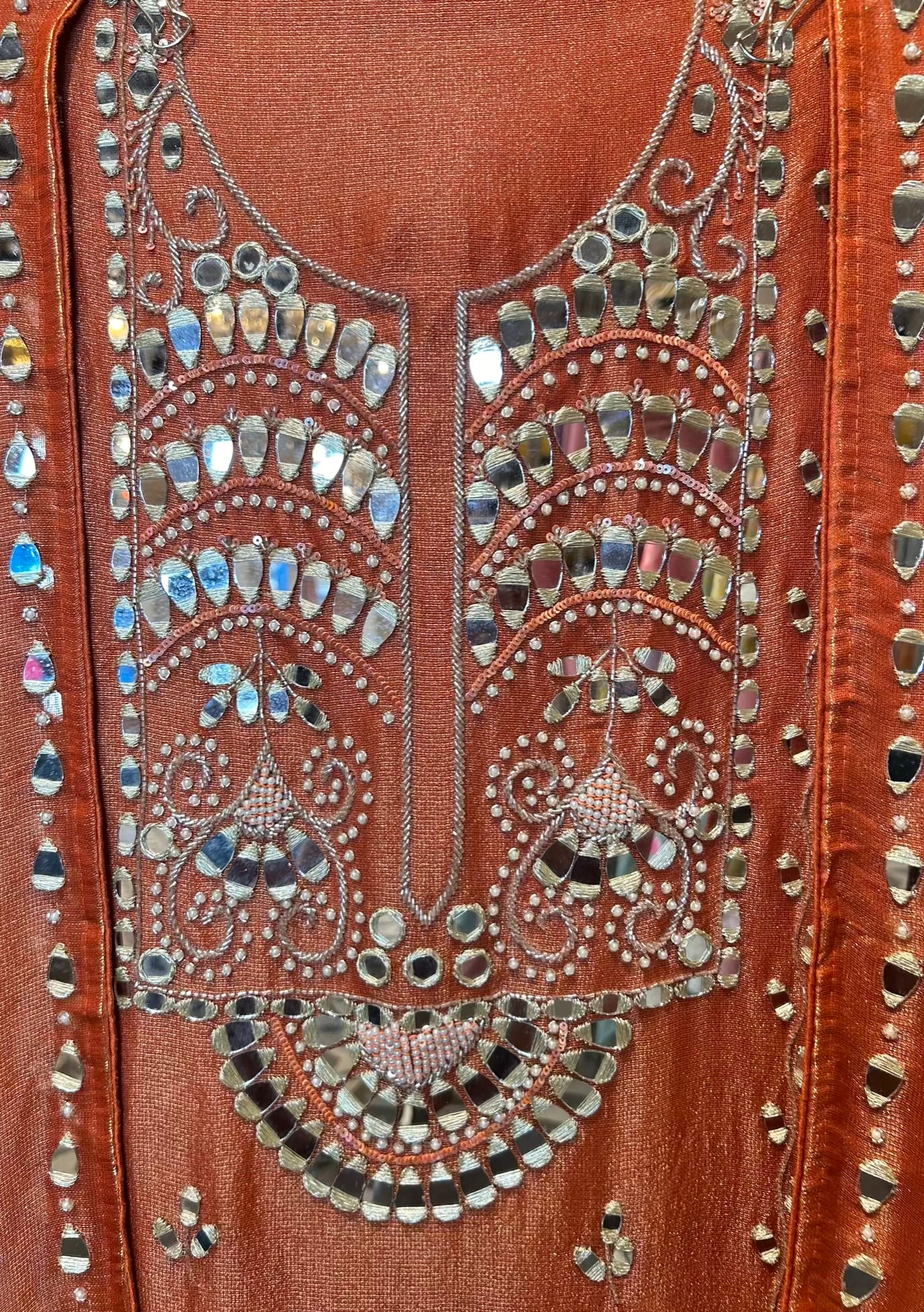 Sitaaron Ka Jaal Suit (Rust)