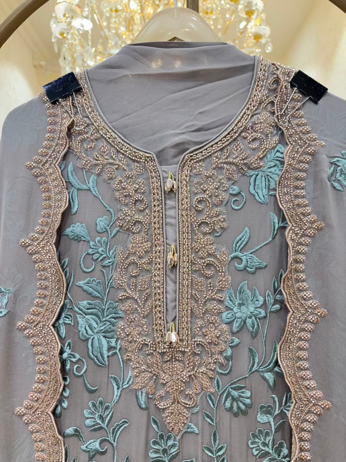 Aniera Cutwork Georgette Suit