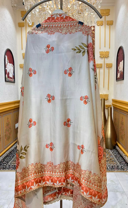 Zyra Satin Organza Luxe Suit