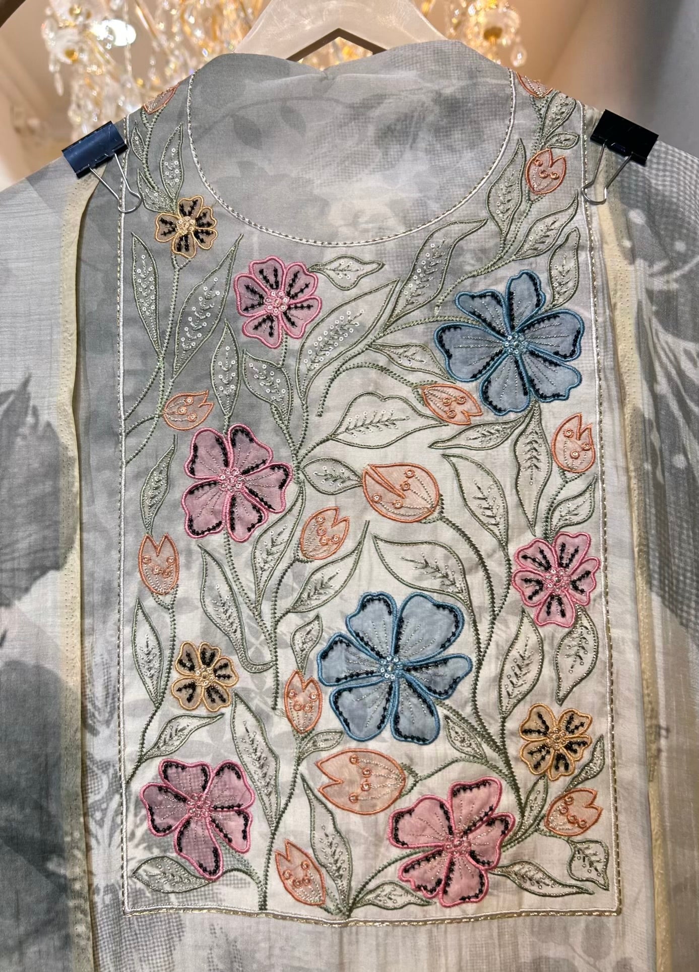 Zehna Pearl Line Suit (Ivory)